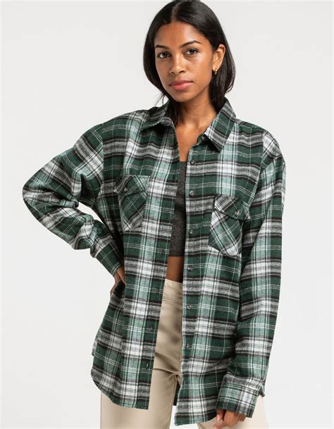 oversize flannel shirt green.